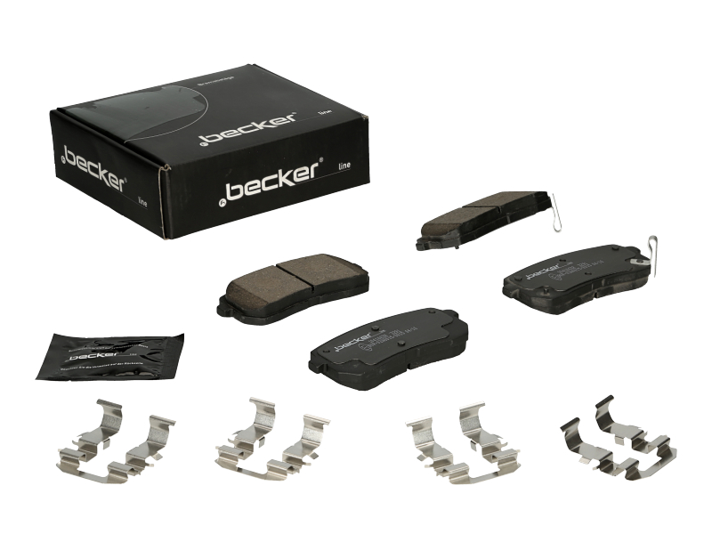 Jeu de 4 plaquettes de frein | F.BECKER_LINE