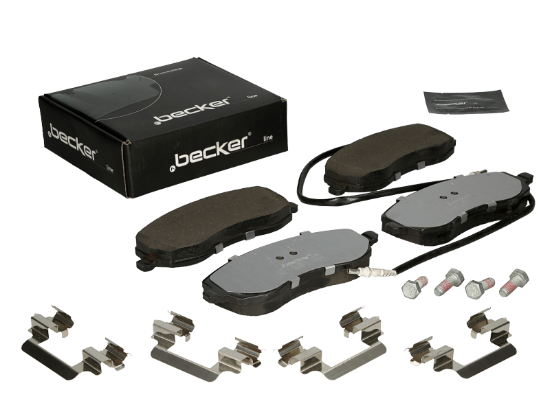 Jeu de 4 plaquettes de frein | F.BECKER_LINE