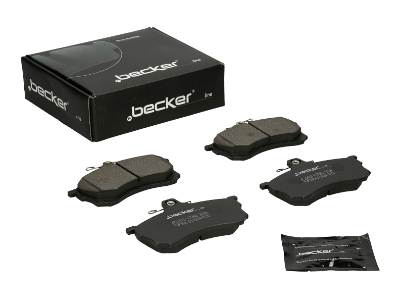 Jeu de 4 plaquettes de frein | F.BECKER_LINE