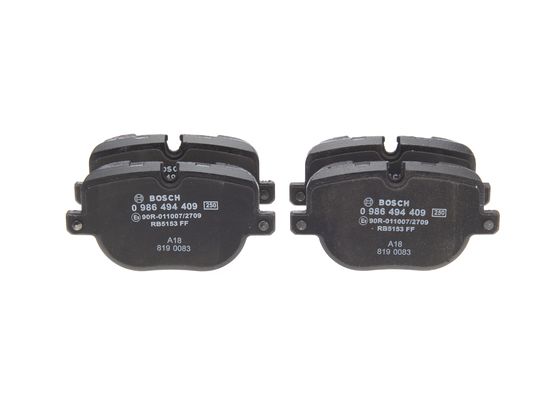 Jeu de 4 plaquettes de frein | BOSCH