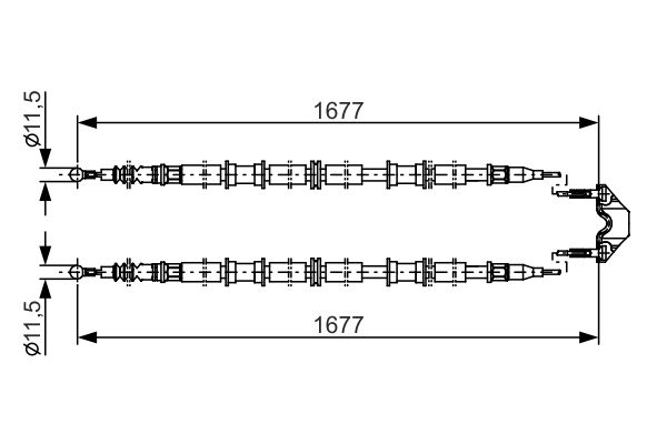 Tirette à câble, frein de stationnement | BOSCH