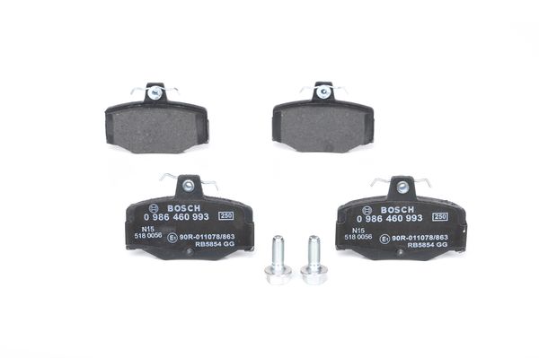 Jeu de 4 plaquettes de frein | BOSCH