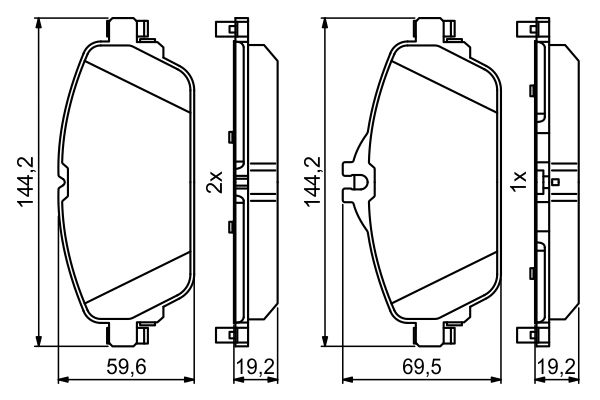 Kit de plaquettes de frein, frein à disque | BOSCH