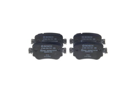 Jeu de 4 plaquettes de frein | BOSCH