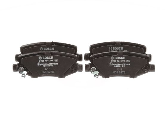 Jeu de 4 plaquettes de frein | BOSCH