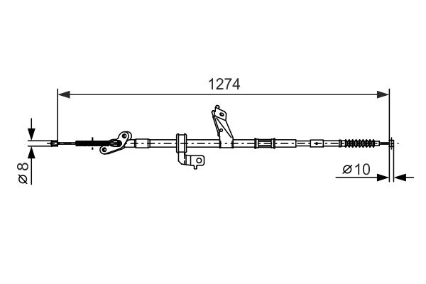 Tirette à câble, frein de stationnement | BOSCH