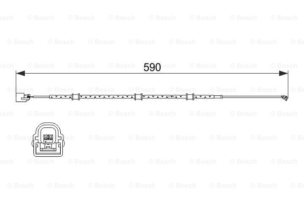 Contact d'avertissement, usure des plaquettes de frein | BOSCH