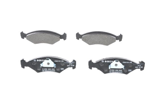 Jeu de 4 plaquettes de frein | BOSCH