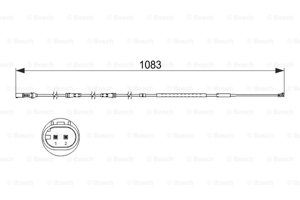 Contact d'avertissement, usure des plaquettes de frein | BOSCH