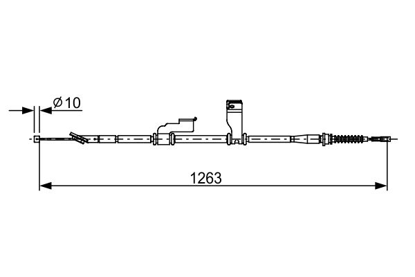 Tirette à câble, frein de stationnement | BOSCH
