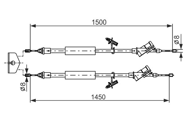 Tirette à câble, frein de stationnement | BOSCH