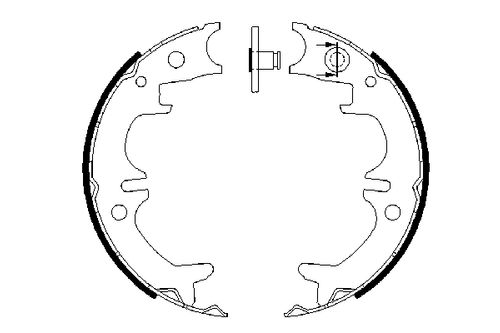 Image du produit pour Jeu de mâchoires de frein, frein de stationnement