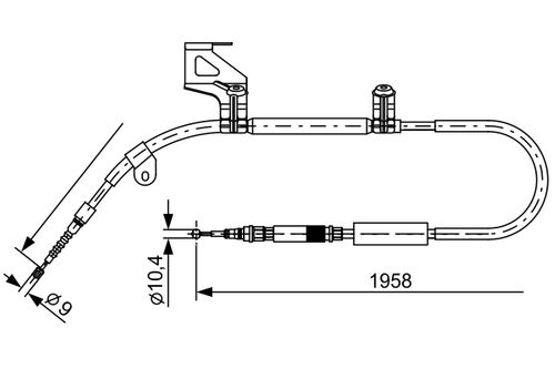 Image du produit pour Tirette à câble, frein de stationnement