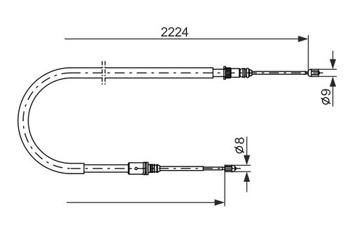 Image du produit pour Tirette à câble, frein de stationnement