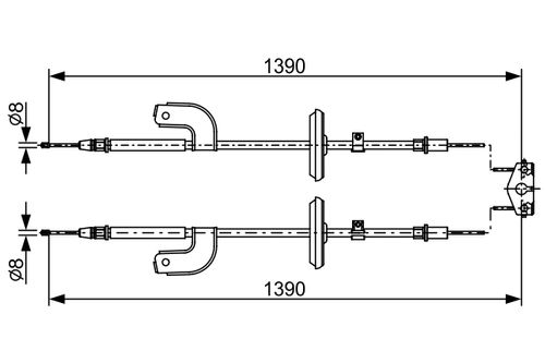 Image du produit pour Tirette à câble, frein de stationnement