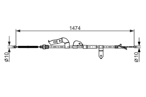 Image du produit pour Tirette à câble, frein de stationnement
