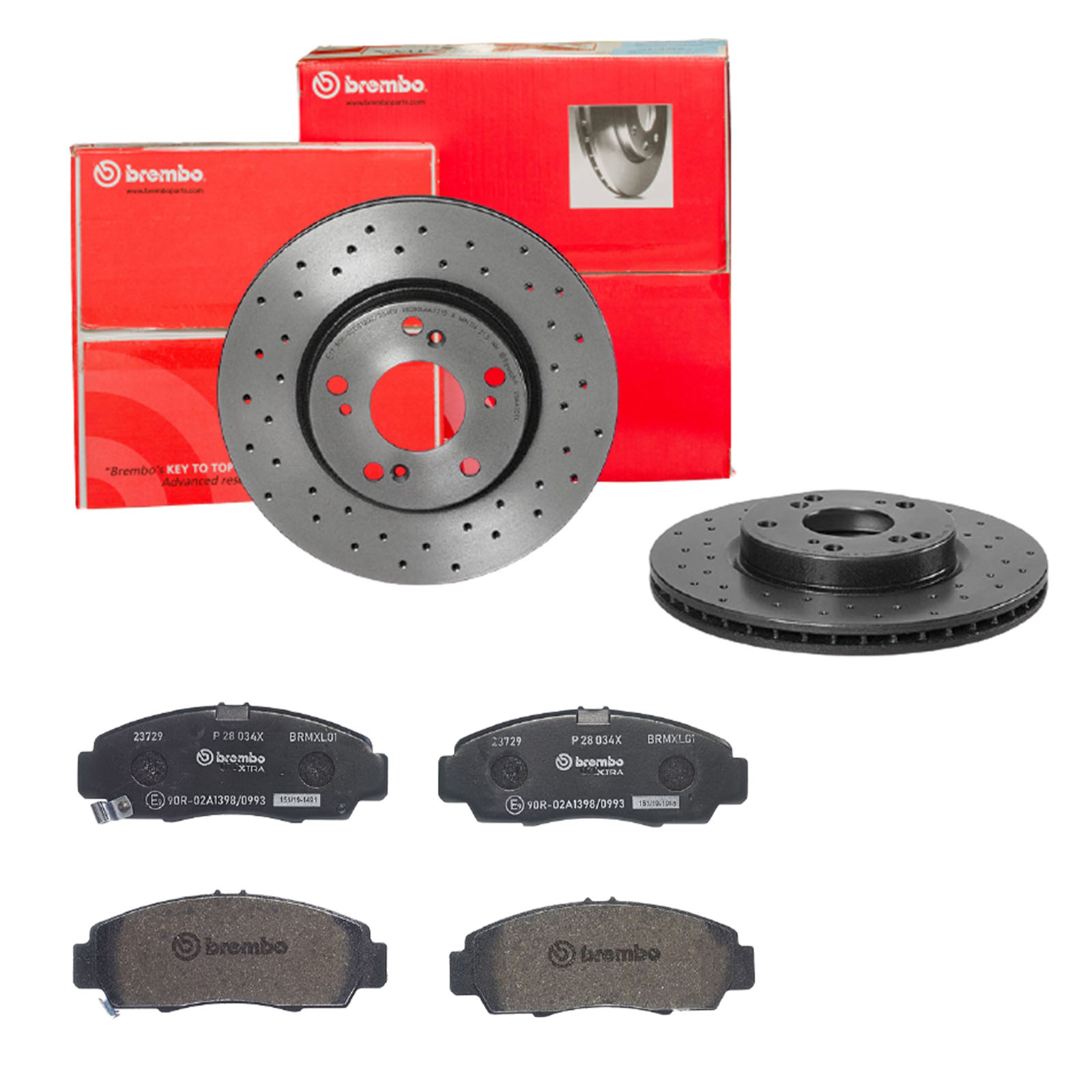 Jeu de 4 plaquettes de frein | BREMBO