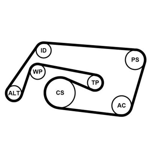 Image du produit pour Jeu de courroies trapézoïdales à nervures