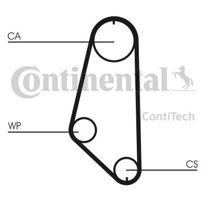 Pompe à eau + kit de courroie de distribution | CONTINENTAL CTAM