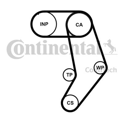 Pompe à eau + kit de courroie de distribution | CONTINENTAL CTAM