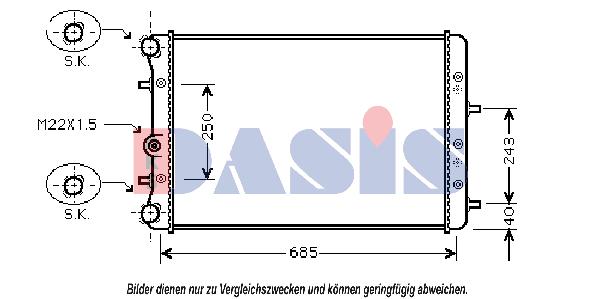 Radiateur, refroidissement du moteur | AKS DASIS