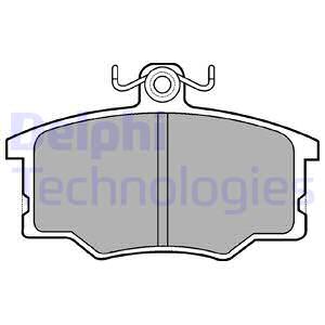 Jeu de 4 plaquettes de frein | DELPHI