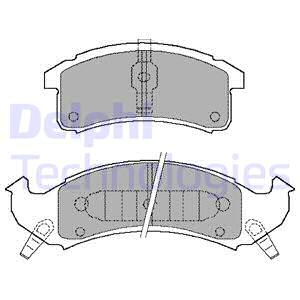 Jeu de 4 plaquettes de frein | DELPHI