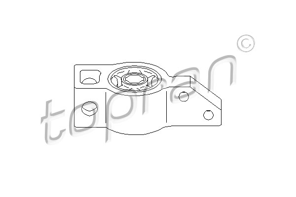 Support, silentbloc du bras transversal | TOPRAN