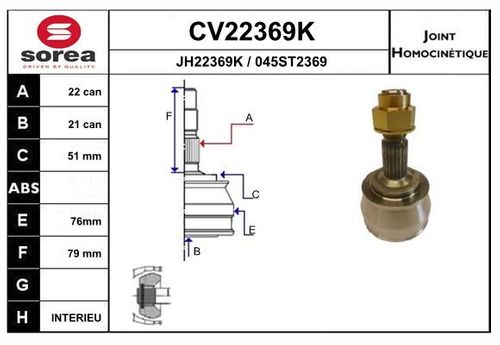 Image du produit pour Jeu de joints, arbre de transmission