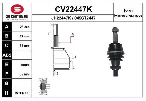 Image du produit pour Jeu de joints, arbre de transmission