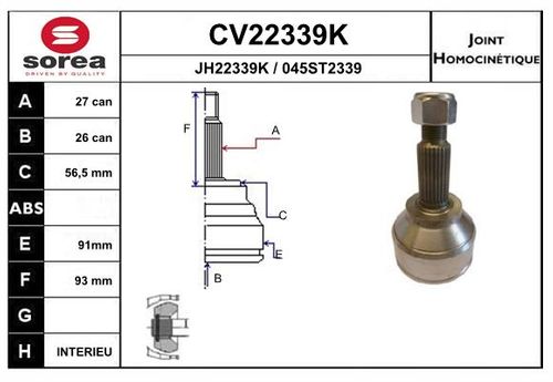 Image du produit pour Jeu de joints, arbre de transmission