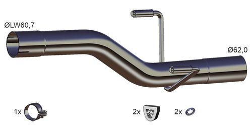 Image du produit pour Tuyau d'échappement