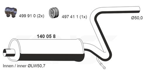 Image du produit pour Silencieux central