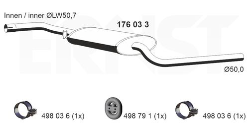 Image du produit pour Silencieux central