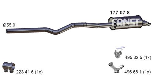 Image du produit pour Silencieux arrière