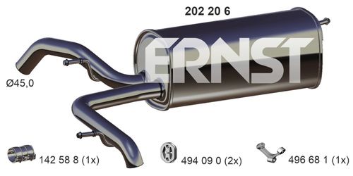 Image du produit pour Silencieux arrière