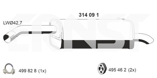Image du produit pour Silencieux arrière