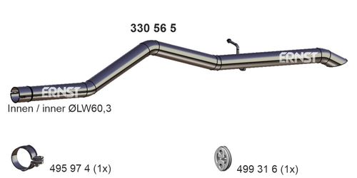 Image du produit pour Tuyau d'échappement