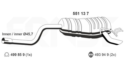 Image du produit pour Silencieux arrière