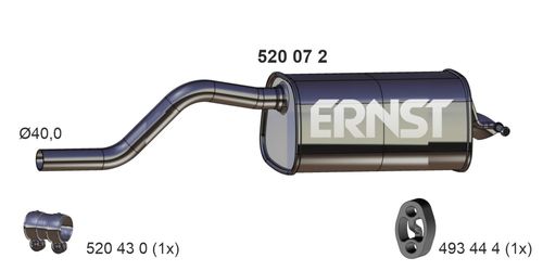 Image du produit pour Silencieux arrière