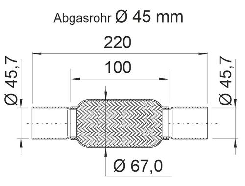 Image du produit pour Tuyau flexible, échappement