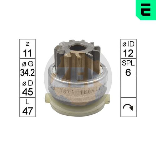 Image du produit pour Embrayage à roue libre, démarreur