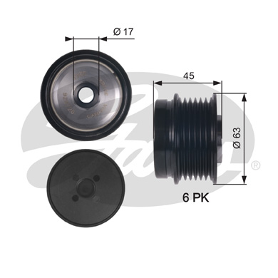 Poulie roue libre, alternateur DriveAlign® | GATES