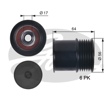 Poulie roue libre, alternateur DriveAlign® | GATES