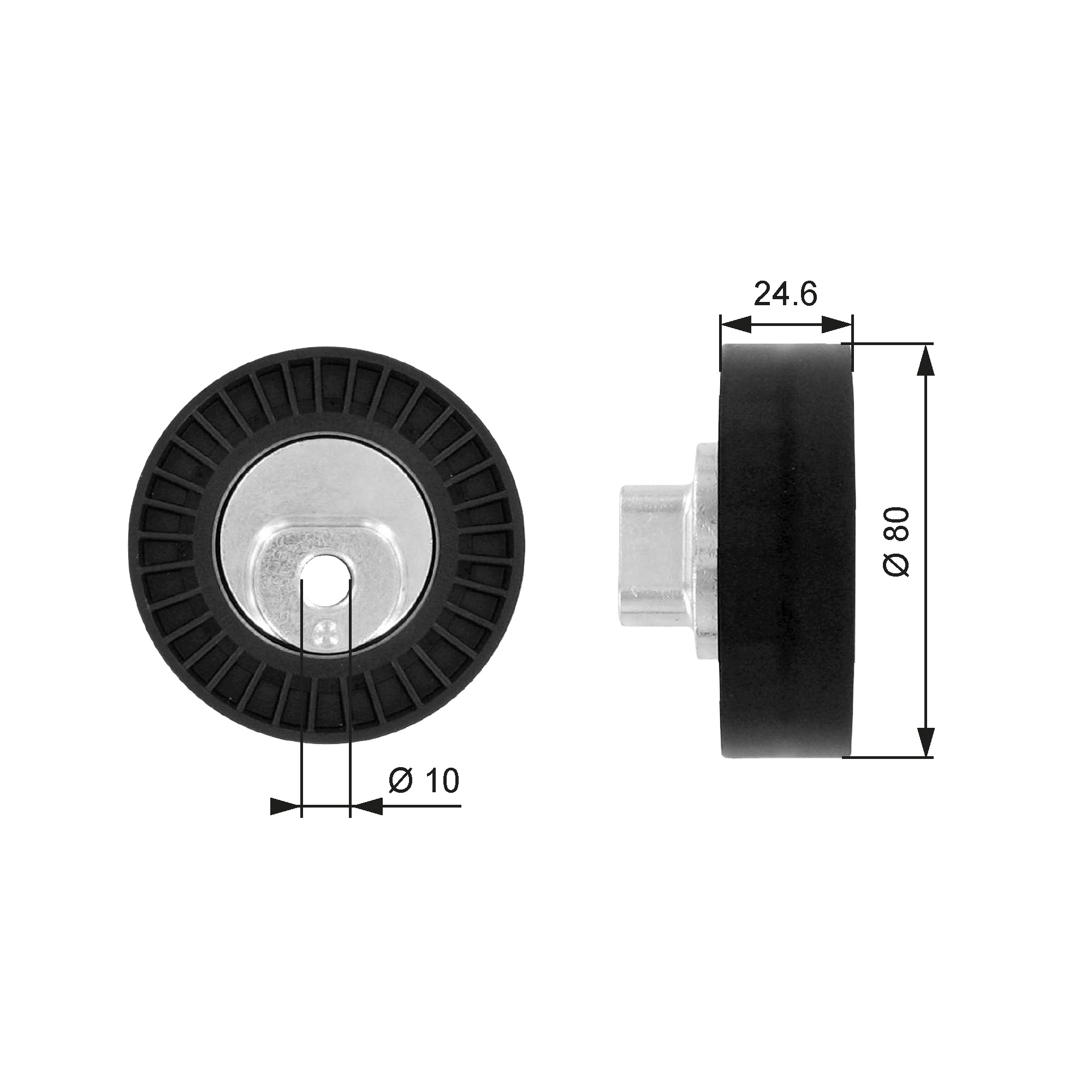Poulie renvoi/transmission, courroie trapézoïdale à nervures DriveAlign® | GATES