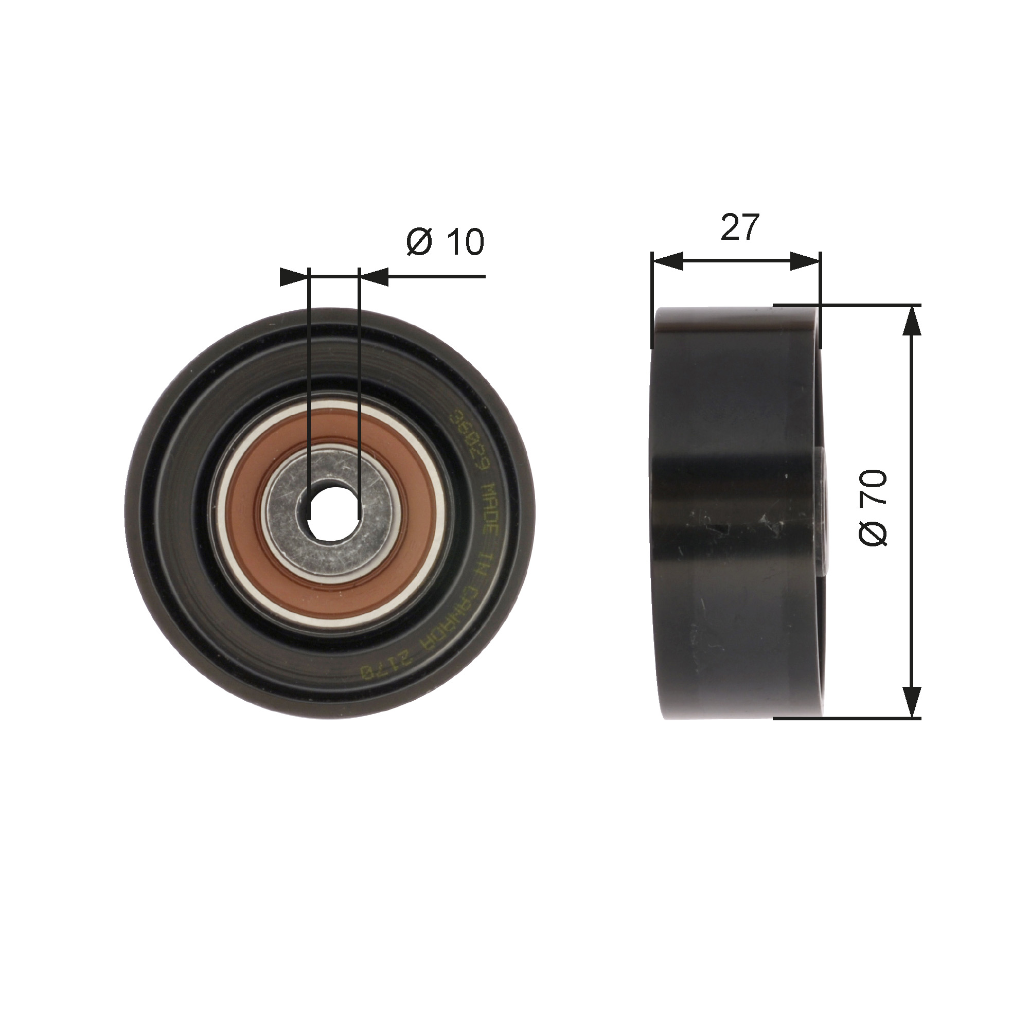 Poulie renvoi/transmission, courroie trapézoïdale à nervures DriveAlign® | GATES