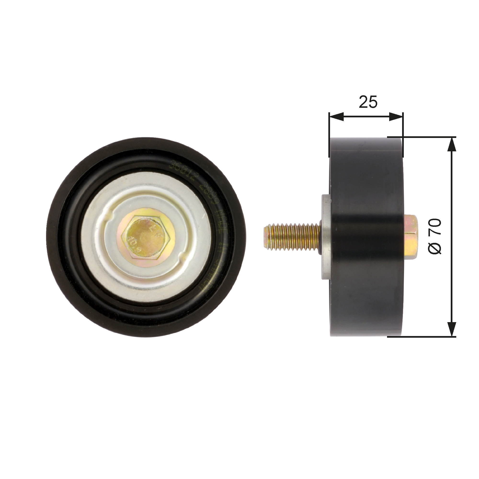 Poulie renvoi/transmission, courroie trapézoïdale à nervures DriveAlign® | GATES