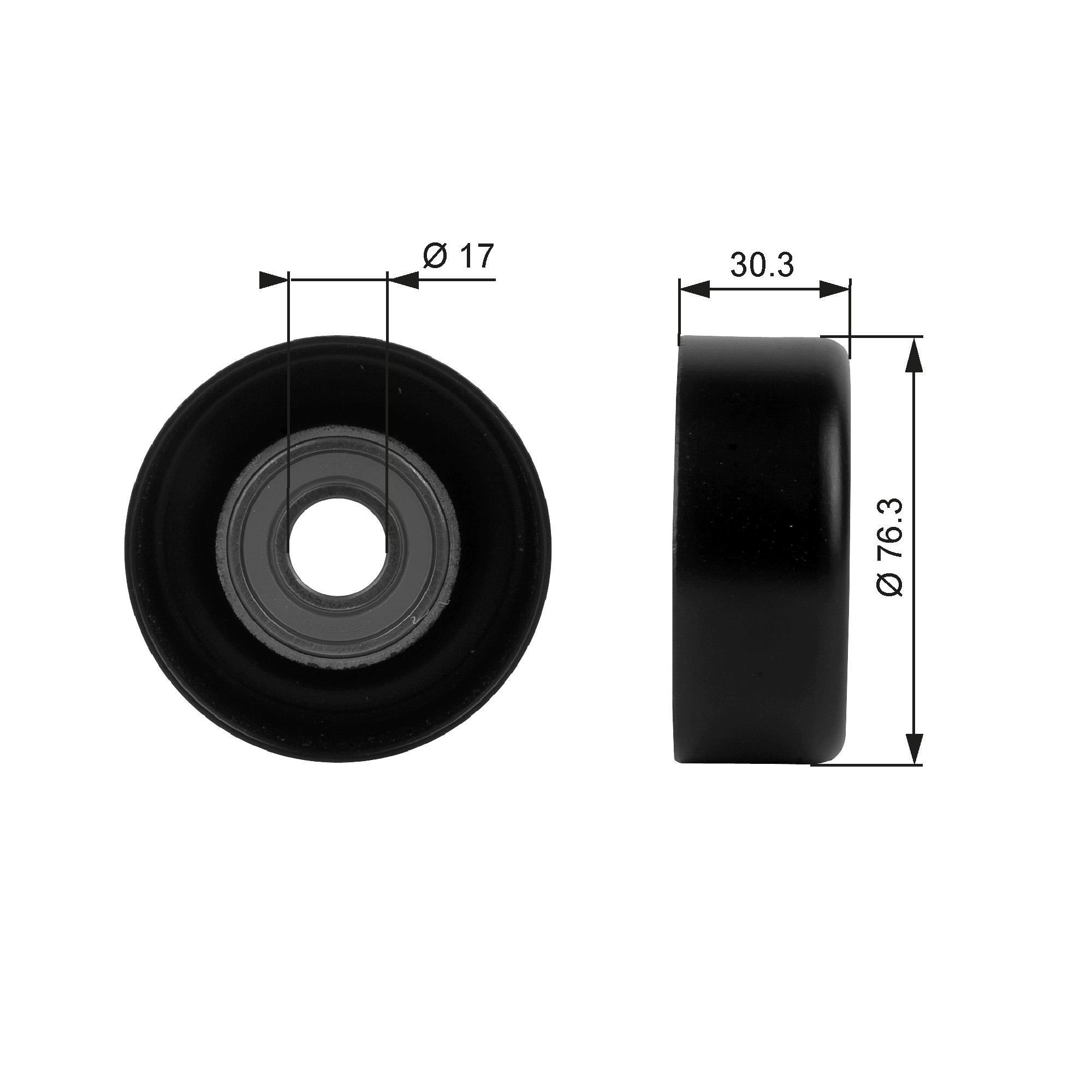 Poulie renvoi/transmission, courroie trapézoïdale à nervures DriveAlign® | GATES