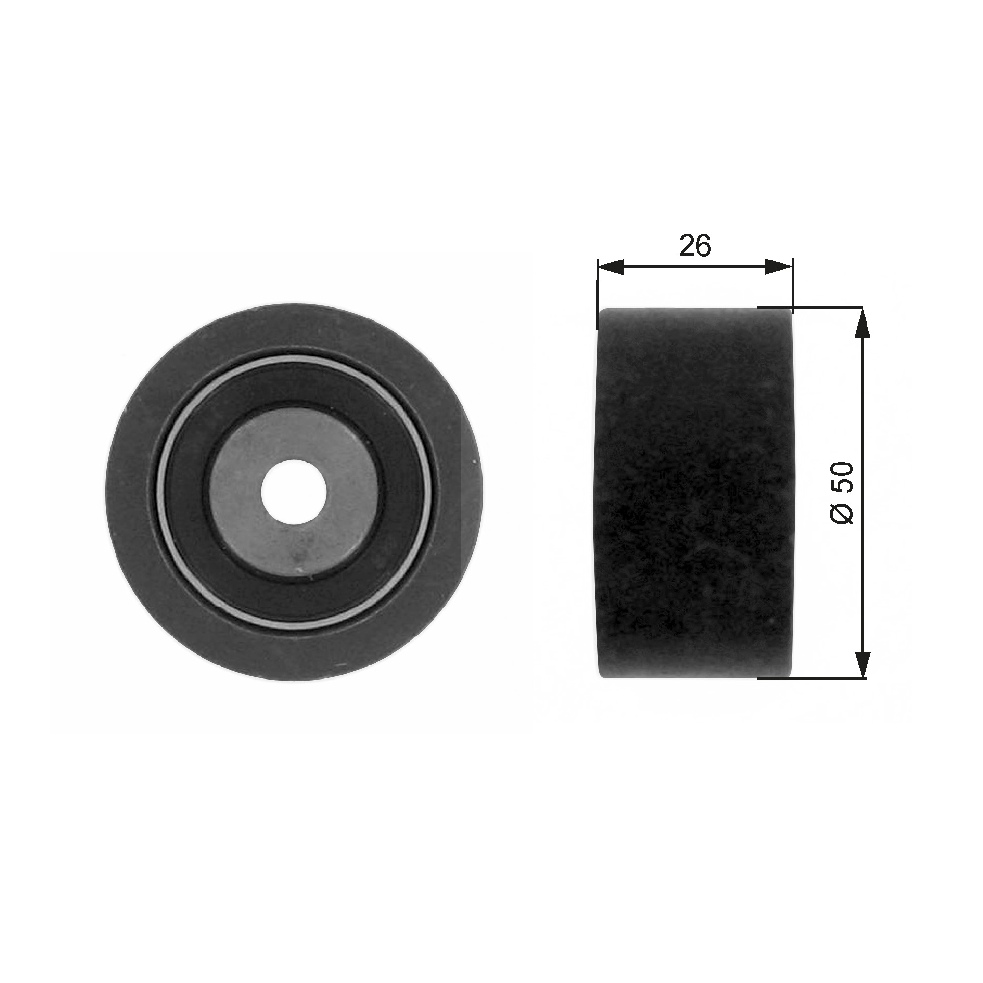 Poulie renvoi/transmission, courroie trapézoïdale à nervures DriveAlign® | GATES