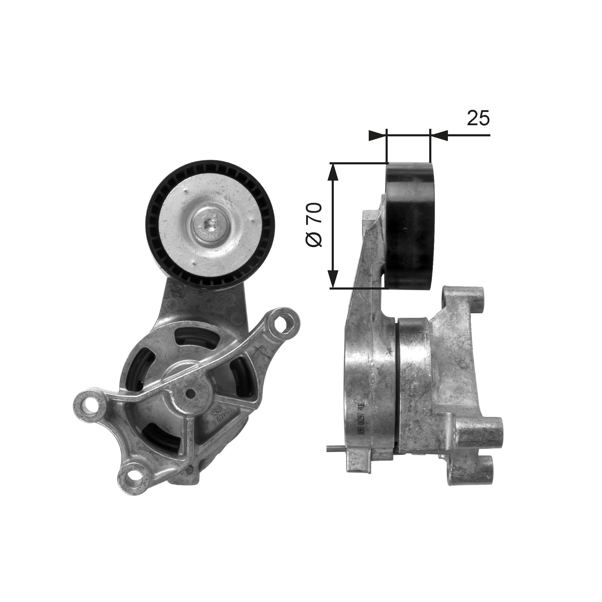 Poulie-tendeur, courroie trapézoïdale à nervures DriveAlign® | GATES